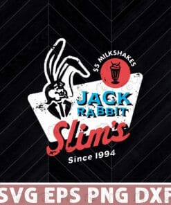 Vintage Jack Rabbit Slim's, Since 1994,Pulp Fiction Movie, Jack Rabbit Slims Restaurant, 5 Buck For A Milk Shake Layered Svg Eps Png Dxf