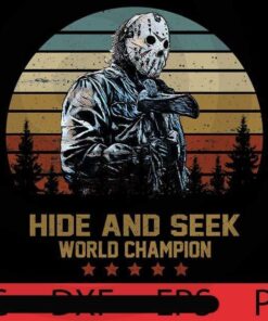 Vintage Jason Voorhees Hide and Seek, Halloween 2021, 2021 Halloween, Happy Halloween, Halloween Theme, Scary Halloween Art, Scary Halloween Art Gift, Customizable PNG
