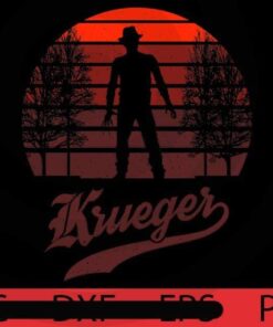 VIntage KRUEGER SUN SET, Halloween, Halloween Art, Halloween 2021, 2021 Halloween, Halloween Gift, Halloween Theme, Scary Art, Cute Awesome Art, Funny Art, Customizable PNG