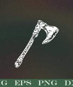 Vintage Manhunt, Dream Manhunt, Minecraft Manhunt, Viking Axe. funny, Layered Svg Eps Png Dxf