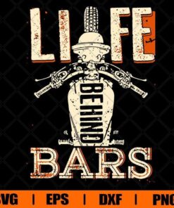 Vintage Motorbike, Life Being Bars, Motor Rider, biker Layered SVG, DXF, PNG, EPS