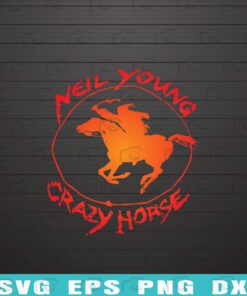 Vintage Neil young Crazy Horse, Folk Rock, Music Country 90s, Rock Fashion, Retro Vintage, Cool Gift Layered SVG, DXF, PNG, EPS