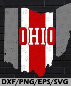 Vintage Ohio, State of Ohio, Columbus, Striped Distressed, Gift, sport,Svg Eps Png Dxf