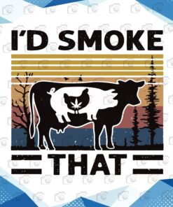 Vintage Retro Farm Animals I'd Smoke That, Cow, Pig, Hen, Smoker Grill, Grilling, Funny Gift For Men, Grilling Gift, Dad Gift, Father's Day Gift, Gift for Him SVG PNG DXF, EPS, PDF