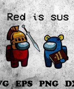 Vintage Rivalry Among Us, Red Is Sus, Among Us Lovers, Funny Among Us, Impostor, Among Us Cosplay,game, Layered SVG, DXF, PNG, EPS