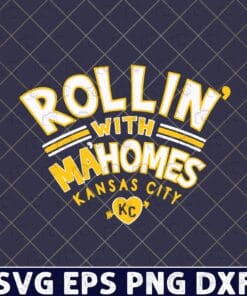 Vintage Rollin' With Ma'homes, Kansas City Red, KC Retro Styled Kc Fan, Football Fans,Vintage Style Layered Svg, Svg Eps Png Dxf