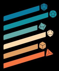 Vintage RPG Dungeon, GM Game, DM Retro, Vintage, D20 Dice, Dnd, Layered SVG, DXF, PNG, EPS