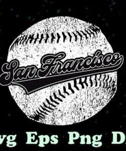 Vintage San Francisco Baseball Retro Distressed Giant Gift, Love Baseball, Baseball Fan, Baseball Lovers, SVG PNG DXF, EPS, PDF