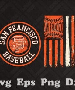 Vintage San Francisco Baseball, Vintage Cali SF Baseball Badge Gift, Vintage San Francisco Baseball Flag, Patriotic Baseball, Baseball Lovers, San Francisco Baseball Fans SVG PNG DXF, EPS, PDF