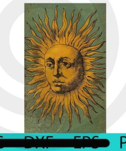 Vintage Sun Tarot , Halloween 2021, Halloween, 2021 Halloween, Halloween Theme, Cute Funny Scary Halloween, man woman Children gift, Customizable PNG