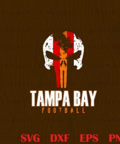 Vintage Tampa Bay Football, Varsity Style, Retro Football Skull, Skull Tampa Bay, NFL, Logo, Sport, Football Lover, SVG PNG DXF, EPS, PDF