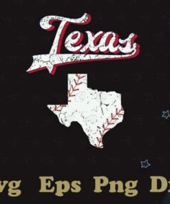 Vintage Texas Map, Texas Baseball, Game Day Vintage, Ranger Distressed, TX, Baseball Lovers, Layered SVG, DXF, PNG, EPS