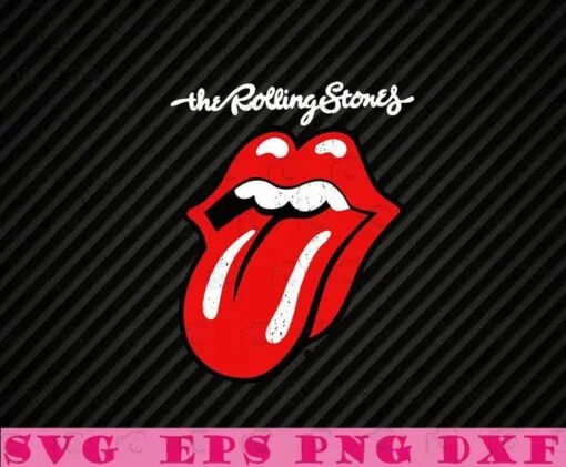 Vintage The Rolling Stone, Rolling Stones Lips with Tongue Out Sublimation, Rolling Stones logo, Rock and Roll,music, Mouth Art, Layered SVG, DXF, PNG, EPS