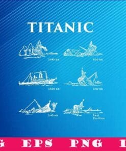 Vintage Titanic Sinking Gift, Poster Vintage, Memorabilia Movie, Titanic Movie, Titanic Lovers, SVG PNG DXF, EPS, PDF