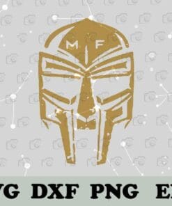 Vintage Tribute To MF Doom Villain, MF Doom Game Logo, Video Game Horror, Rap Star, music, Layered SVG, DXF, PNG, EPS