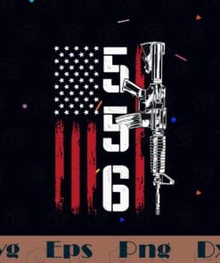Vintage US Flag Gun, Ar-15 American Flag, Ar15 Rifle Sling Gift Gun Owner Back, Veteran, 4th Of July, Guns Rifles, Army America, Layered SVG, DXF, PNG, EPS