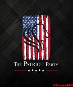 Vintage US Flag, Lion Head Flag, The Patriot Party, USA Distressed Flag, Socialist Organization, Layered SVG, DXF, PNG, EPS