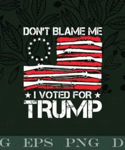 Vintage USA Flag, Don't Blame Me I Voted For Trump Gun Rights Gun Lovers, Layered SVG, DXF, PNG, EPS