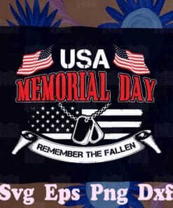 Vintage USA Memorial Day, Remember The Fallen, Veteran Day, USA Flag,SVG PNG DXF, EPS, PDF