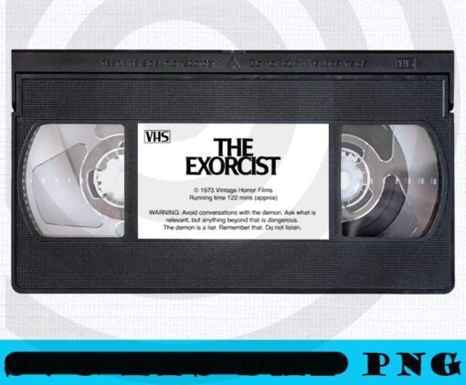 Vintage VHS The Exorcist Classic , Horror Movie, Horror Film, Happy 2021 Halloween, Halloween Day, Scary Halloween Movie Art Gift Customizable PNG