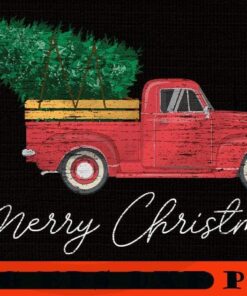 Vintage Wagon Christmas - Truck Christmas Tree, Happy Christmas Christmas Truck X-mas, Christmas Day, Cute Christmas Gift, Customizable PNG