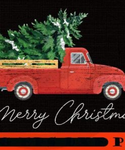 Vintage Wagon Christmas - Truck Christmas Tree, Happy Christmas Christmas Truck X-mas, Christmas Day, Cute Christmas Gift, Customizable PNG
