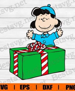 Violet And Gift, Merry Christmas, Snoopy Christmas, Snoopy Cartoon, Disney Cartoon, Layered SVG, DXF, PNG, EPS