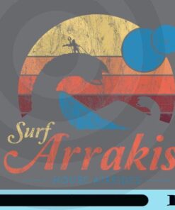 Visit Arrakis, Vintage Distressed Surf, Dune, Sci Fi Dune, Surf Arrakis Retro, Sandworm, Surfing, Surfer Gift, Beach, Customizable Png