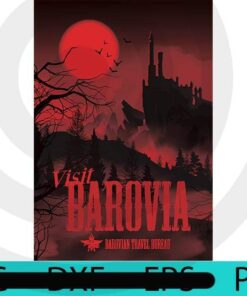 Visit Barovia - Red, Halloween 2021 art, Happy 2021 Halloween, Halloween Theme, Scary Halloween Gift, Customizable PNG