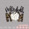 Volleyball Mom, Leopard Funny Ball Mom, Mother's Day Gift, Love Mom, Mom Gift, Love Volleyball, SVG PNG DXF, EPS, PDF