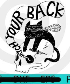 Watch Your Back, Halloween, Halloween Theme, Halloween Art, Halloween 2021, 2021 Halloween, Halloween Gift, Scary Art, Cute Awesome Art, Funny Gift, Customizable PNG