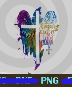 Way Maker Miracle Worker Promise Keeper Light In The Darkness, Hologram Rainbow Christ Cross Art, Wings, Jesus Faith, Customizable PNG