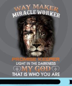 Way Maker, Miracle Worker, Promise Keeper, Light in The Darkness, That's Who You Are, inspirational , Human and Lion Customizable Png