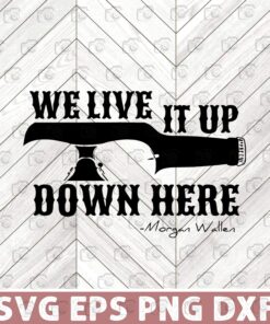 We live it up down here, Morgan Wallen, Country Music Singer, Morgan Wallen Fans, Bottle of Beer, Glasses Layered Svg,Svg Eps Png Dxf