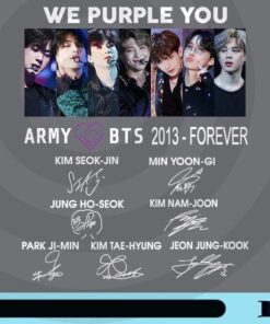 We Purple You, Army, BTS, 2013-Forever, Seok Jin, Yoon Gi, Ho Seok, Kim Nam Joon, Ji Min, Tae Hyung, Jung Kook, BTS Fan, BTS Lovers, Korean Boyband, k pop music Png