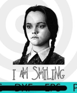 Wednesday Addams, I'm Smiling, Halloween 2021, 2021 Halloween, Halloween Theme, Halloween, Cute Art, Funny Halloween, Scary Halloween, Halloween gift, Customizable PNG