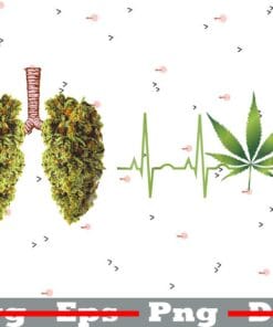 Weed Heartbeat, Gift for Men, Marijuana Leaf Heartbeat, Cabanis, Gift For Smoker, Marijuana Lung, Png
