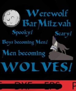 Werewolf Bar Mitzvah, Halloween, Halloween Theme, Halloween Art, Halloween 2021, 2021 Halloween, Halloween Gift, Scary Art, Cute Awesome Art, Funny Gift, Customizable PNG