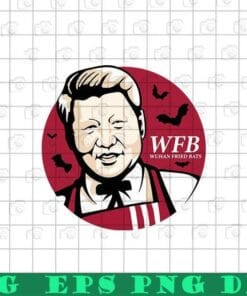 WFB Wuhan Fried Bats, Wuhan Logo, Flying Bats, Old Man in Apron Layered Svg, Svg Eps Png Dxf