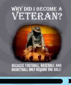 Why Did I Become A Veteran, Because Football, Baseball And Basketball Only Require One Ball, Funny Saying, Customizable Png