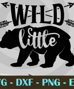 Wild little bear, Wild and boho, Customizable Layered Svg, Svg Eps Png Dxf