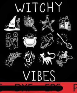 Witchy Vibes, Halloween art, Happy 2021 Halloween, Halloween Theme, funny Halloween Gift, Customizable PNG