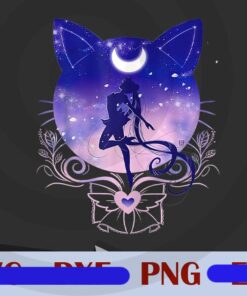 Womens Cat Moon Sailor, Anime, Unisex Gift, Violet Color, Cat-Moon Sailor, Moon Sailor, Anime Girls, Customizable PNG