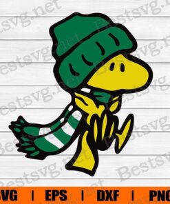 Woodstock With Winter, Snoopy Cartoon, Disney Cartoon, Layered SVG, DXF, PNG, EPS