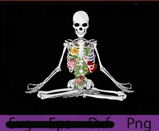 Yoga Skeleton, 2021 Halloween, horror art, scary quote cute funny Art, Halloween Theme, Customizable PNG