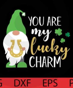 you are my lucky charm, St Patrick Gnomes Bundle awesome Gnomes Customizable Layered Svg, Svg Eps Png Dxf