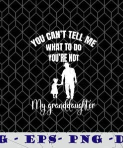 You Can't Tell Me What To Do You're Not My Granddaughter, Grandpa, Grandkids, Layered Svg Eps Png Dxf
