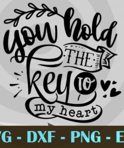You hold the key to my heart, Mom and Me, Love Mommy, Mother's Day, Customizable Layered Svg, Svg Eps Png Dxf