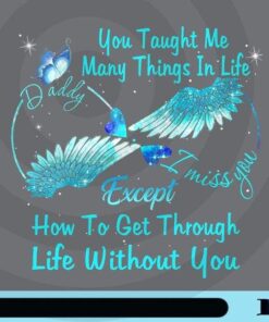 You taught me many things in life, Heaven, Pair of Wings, Daddy I miss you, Butterfly, Get through life without you Customizable PNG