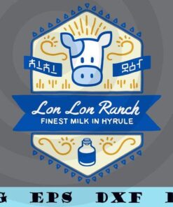 Zelda Lon Lon Ranch Finest Milk In Hyrule Drink Customizable Layered Svg, Svg Eps Png Dxf
